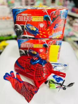 دستکش تفنگ مرد عنکبوتی تیر ژله ای رگباری شارژی