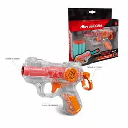 تفنگ تیر اسفنجی شفاف MINI GUN SHOOT