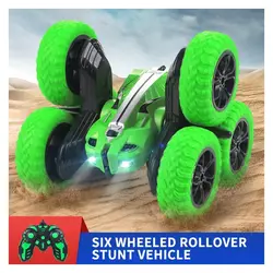 ماشین دیوانه شش چرخ ملق زن کنترلی شارژی STUNT CAR
