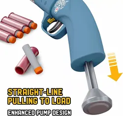 تفنگ دو لول پوکه پران تیر اسفنجی سایز بزرگ