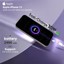 گوشی موبایل اپل مدل iPhone 13 دو سیم‌ کارت ظرفیت 128 گیگابایت و رم 4 گیگابایت