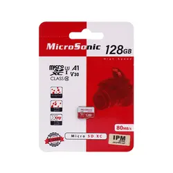 کارت حافظه MicroSD میکروسونیک مدل NC1404 کلاس 10 ظرفیت 128 گیگابایت