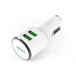 شارژر فندکی الدینیو مدل DL-C29 3.4A همراه با کابل MicroUSB