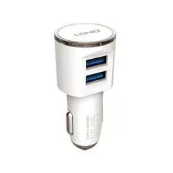 شارژر فندکی الدینیو مدل DL-C29 3.4A همراه با کابل MicroUSB