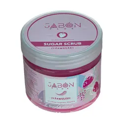اسکراب شکری لایه بردار پوست ژبن پلاس مدل Strwberry وزن 450 گرم