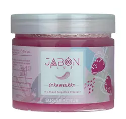 اسکراب شکری لایه بردار پوست ژبن پلاس مدل Strwberry وزن 450 گرم