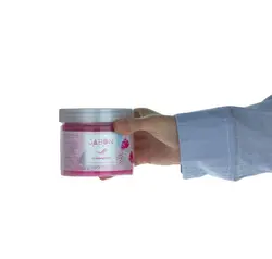 اسکراب شکری لایه بردار پوست ژبن پلاس مدل Strwberry وزن 450 گرم