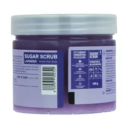 اسکراب شکری لایه بردار پوست ژبن پلاس مدل Lavender وزن 450 گرم