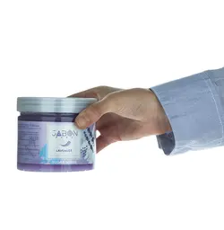 اسکراب شکری لایه بردار پوست ژبن پلاس مدل Lavender وزن 450 گرم
