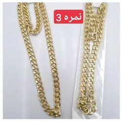 ست گردنبند و دستبند کارتیر نمره 3 درشت طلایی کارتی تک سلفون