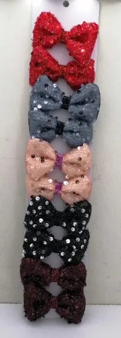 کش مو پاپیون پولک دار بزرگ