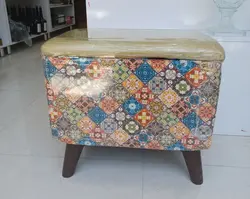 پاف صندوقچه ای چهارپایه مراکشی