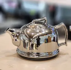 قوری الماسی چینی نقره ای