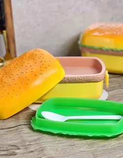 ظرف غذا ۳ طبقه همبرگر مستطیل