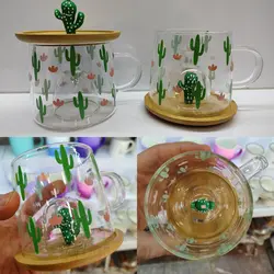 لیوان پیرکس سورپرایز مدل کاکتوس