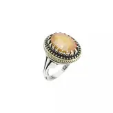 انگشتر نقره مردانه مدل یاقوت زرد آفریقایی کد 72363