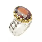 انگشتر نقره مردانه گارنت آفریقایی کد 34762