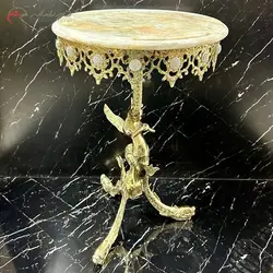 میز خاطره آلومینیومی گرد در طرح آفتابگردان و ستون ملکه بزرگ