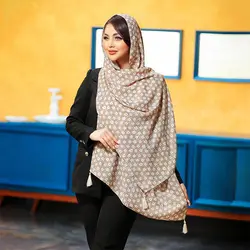 شال کرم میکس چاپی کد ۳۳۶۲ - فروشگاه نویدستان