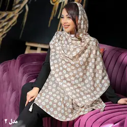 شال کرم میکس چاپی کد ۳۳۶۲ - فروشگاه نویدستان