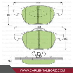 لنت ترمز جلو ولوو C70 جونیوس JUNIUS
