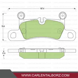 لنت ترمز جلو پورشه کاین مدل 2003 الی 2010 جی پی جی GPG