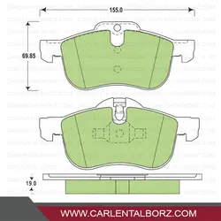 لنت ترمز جلو ام جی550 پارس لنت PARS LENT