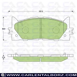 لنت ترمز جلو لکسوس RX350 آفورتیس AFORTIS