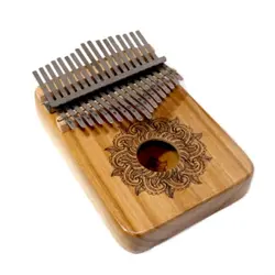 خرید کالیمبا 17 تیغه بلوط طرح اسلیمی آکبند - دنیای ساز