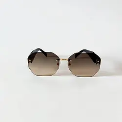 عینک قهوه ای PRADA کد 1120 به همراه کیف هدیه - فروشگاه اینترنتی دلورس