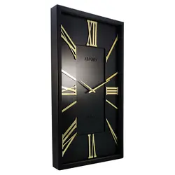 ساعت دیواری آرتمیس مدل 2028 مشکی(زه مشکی و صفحه مشکی) و اعداد گلد(طلایی)