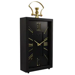 ساعت رومیزی آرتمیس مدل 2031 بلک (زه مشکی و صفحه مشکی) و اعداد گلد(طلایی)