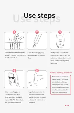 دستگاه لیزر خانگی حذف موی زائد صورت و بدن Hair Removal Device - فروشگاه ققنوس