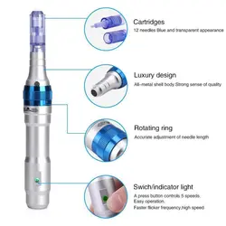 دستگاه دکترپن میکرونیدلینگ مدل A6 دکتر پن derma pen A6 Dr.pen microneedling - فروشگاه ققنوس