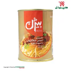 بیژن کنسرو سس ماکارونی با سویا و قارچ 380گرم