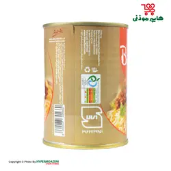 بیژن کنسرو سس ماکارونی با سویا و قارچ 380گرم
