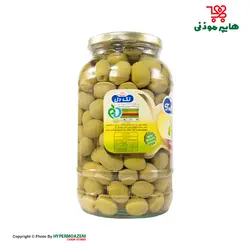 تک دل زیتون شور شیشه ای 1/5کیلوگرم