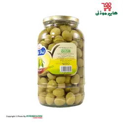 تک دل زیتون شور شیشه ای 1/5کیلوگرم