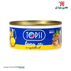 تاپسی کنسرو تن ماهی درب شفاف 180گرم