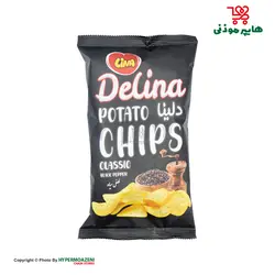 لینا چیپس کلاسیک نمکی/فلفلی دلینا 55گرم