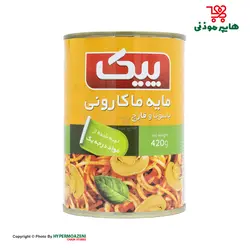 پیک کنسرو مایه ماکارونی باسویا و قارچ 420گرم