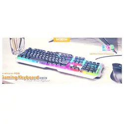 کیبورد گیم کامپیوتر moxom مدل KB10 RGB