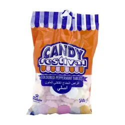 قرص نعناع رنگی کندی فستیوال candy festival وزن 340 گرم