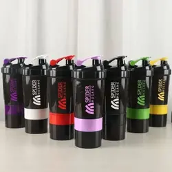 شیکر اسپایدر مدل سه تکه ظرفیت 0.5 لیتر شیکر اسپرت شیکر موسانگ بدنسازی ورزشکاران بدنسازان خانه سلام