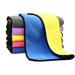 دستمال نظافت خودرو مدل میکروفایبر تنظیف باریستا آشپزخانه ماشین دورو ضخیم نانو جادویی 30×40 حوله مسافرتی ورزشی خانه سلام