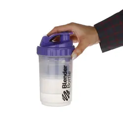 شیکر شفاف مشکی باتل بلندر اسپایدر مدل سه تکه ظرفیت 0.5 لیتر شیکر بدنسازی ورزشکاران بدنسازان ورزشی خانه سلام