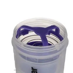 شیکر شفاف مشکی باتل بلندر اسپایدر مدل سه تکه ظرفیت 0.5 لیتر شیکر بدنسازی ورزشکاران بدنسازان ورزشی خانه سلام