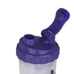 شیکر شفاف مشکی باتل بلندر اسپایدر مدل سه تکه ظرفیت 0.5 لیتر شیکر بدنسازی ورزشکاران بدنسازان ورزشی خانه سلام