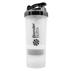 شیکر شفاف مشکی باتل بلندر اسپایدر مدل سه تکه ظرفیت 0.5 لیتر شیکر بدنسازی ورزشکاران بدنسازان ورزشی خانه سلام