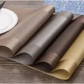 زیر بشقابی مدرن شکلاتی بسته 6 عددی زیر بشقابی پی وی سی زیر بشقابی ساده خانه سلام